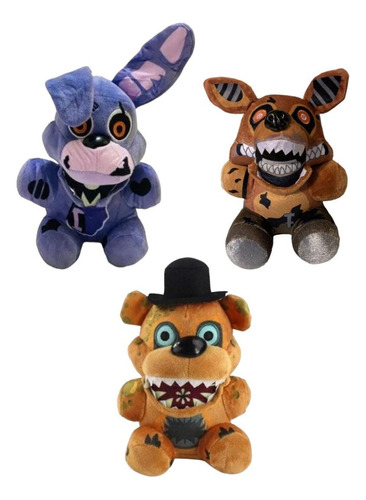Pack 3 Peluche Five Nights At Freddys Colección Exclusiva