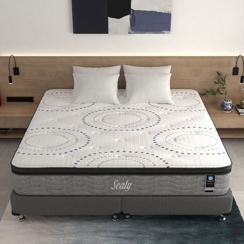 Colchón King Size Fritz + 2 Almohadas Active Basic Sealy