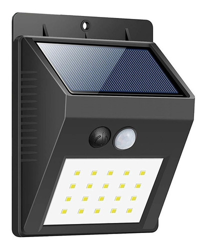 Pack X2 Reflectores Solares 20 Led Sensor Alta Potencia
