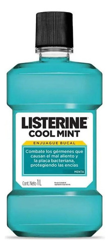 Listerine Cool Mint Solucion Enjuague Bucal 1 Lt