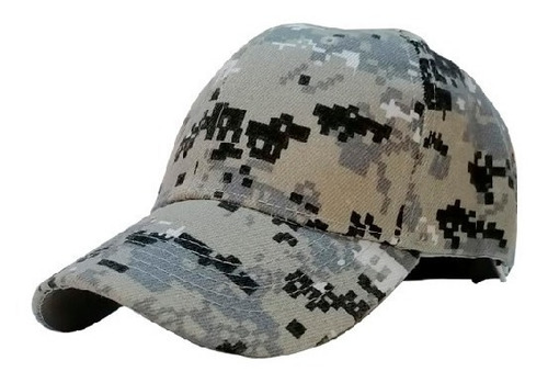 10 Gorras Camuflaje Tactico Pixel Gris