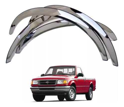 3x Moldura Cromada Fender Trim Ford Ranger 94 09 