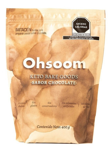 Harina Ohsoom Para Preparar Pastel Keto Sabor Chocolate