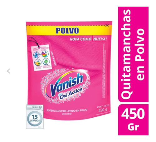 Potenciador De Lavado En Polvo Vanish 450g Pack X2u