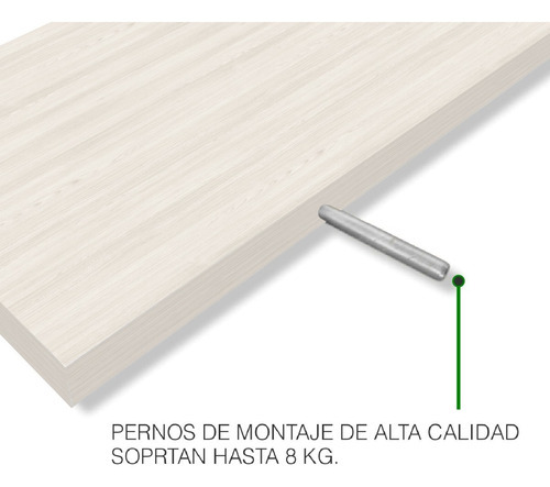 Imagen 3 de 8 de Set De 3 Repisas Flotantes Minimalistas Madera 30x15 Cm Color Teca Ártico