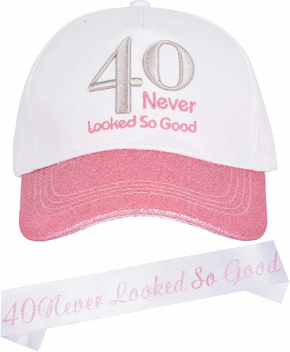 Sombrero 40 Cumpleaño Rosa Nunca Ve Tan Bien Gorra Beisbol