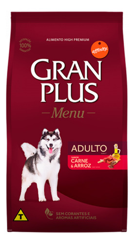 Comida Para Perros Adultos Gran Plus Carne Y Arroz 20kg