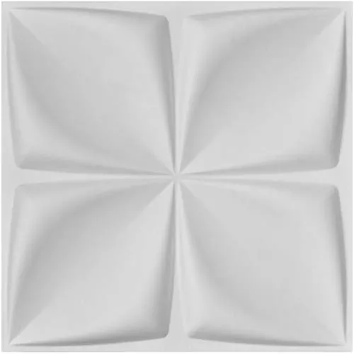 Paneles decorativos para pared 3D de Art3d, PVC, fibra vegetal/bambú, Blanco