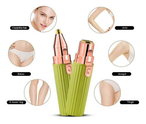 Eliminador De Vello Facial 2 En 1 V Para Mujer, Usb Rec 3004