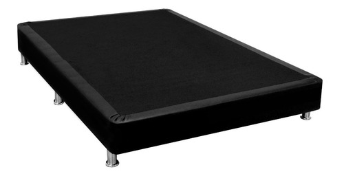 Base Cama Sencilla Pluss M2 Tipo Cuero Negro 80x190