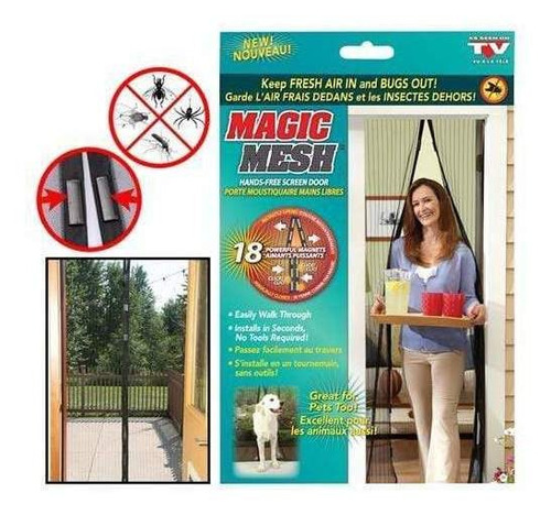 Cortina Antimosquitos Puerta Magic Mesh Imantada Protector