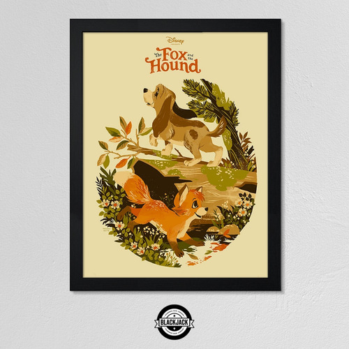 Cuadro Fox And The Hound Cine Deco Infantil 30x40 Mad