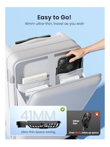 Ventilador De Viajes Portátil De Warmco Mah 7 Pulgadas, De