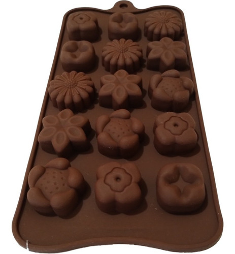 Molde De Silicón Flores Varios Para Jabón Resina Chocolate 