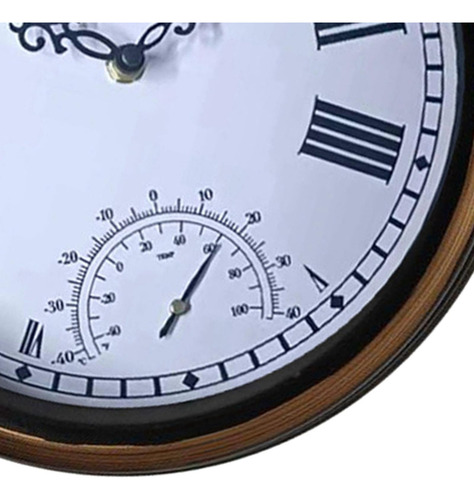 Reloj Y Termómetro Para Exteriores Con Pilas Decorativas De