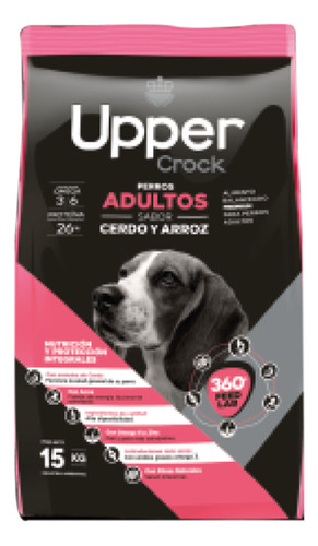 Alimento Para Perros Adulto Upper Crock Cerdo & Arroz X 15kg