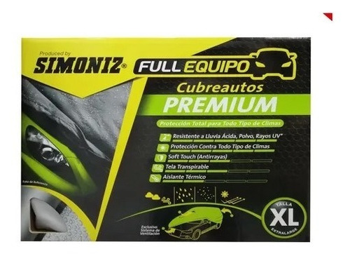 Cubreauto Pijama Premium Carpa Carro Impermeable Talla Xl