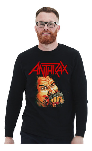 Polera Ml Anthrax Fistful Of Metal Metal Impresión Directa