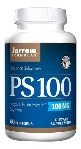 Ps100 Fosfatidilserina Apoyo Alzheimer Memoria 100mg 60 Caps Sabor Sin Sabor