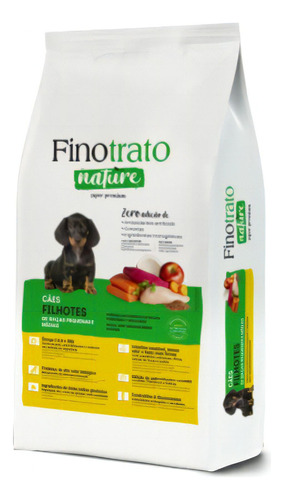 Ração Finotrato Nature Filhotes Raças Pequenas E Médias 3kg