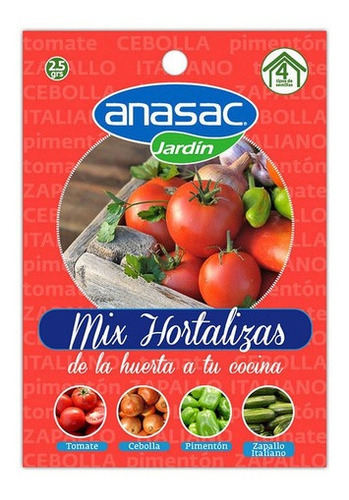 Anasac Semilla Mix Hortalizas 2.5grs