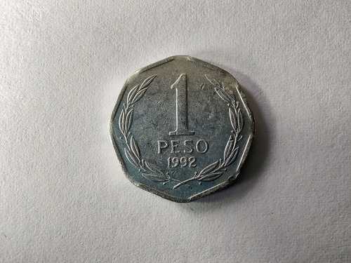2 Monedas Chile 1 Peso 1992 Al -bronce (xx1129