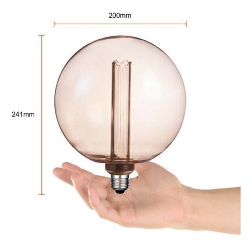 Imagen 2 de 4 de Bombillo Vintage Led Ambar Atenuable, 3,5w, Luz Cálida