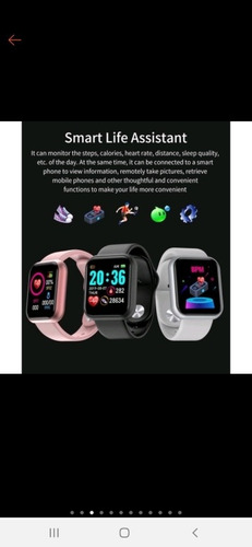 Imagem 3 de 5 de Relogio Smartwatch Feminino Masculino D20 Fit Pro Whatsapp