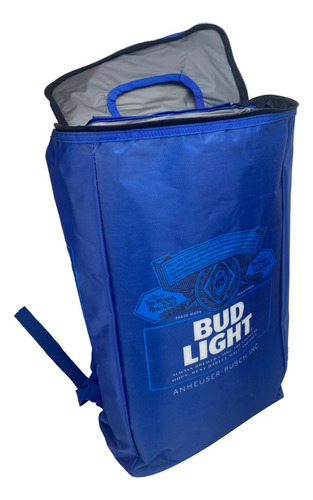 Mochila Hielera Bud Light Azul Nevera Portatil Bebidas Frías