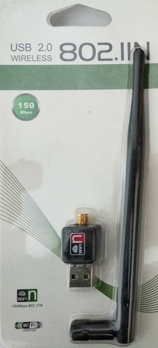 Adaptador Usb Wifi 150 Mbps Antena 5dbi Plug And Play