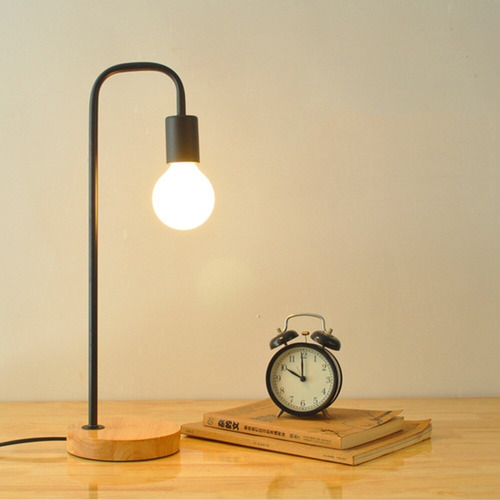 Imagen 7 de 9 de Lampara Decorativa De Mesa Negra + Lamp. De Regalo - Unilux