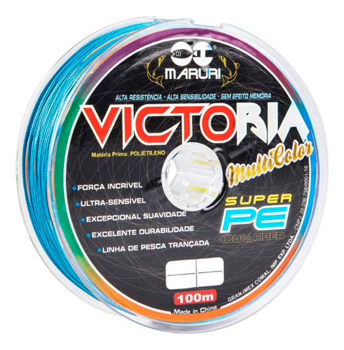 Linha Maruri Victoria 8x Colorida 0,18mm 10,0kg - 100 Metros