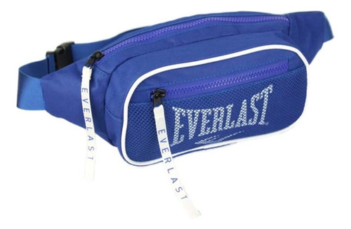 Riñonera Everlast Regulable Deportes Urbana Gym Bolsillo Red Color Azul Diseño De La Tela Liso