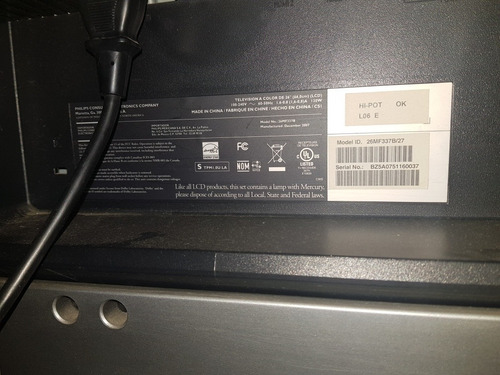 Imagen 4 de 5 de Televisor Plano Magnavox (philips) 26