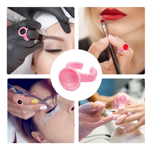 Soporte Desechable De Plástico Para Uñas Y Tatuajes, 100 Uni