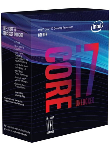 Intel I7 8700k 6 Core Micro Procesador Gamer 1151 Tranza