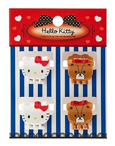 Kitty Hello - Pinza Para El Pelo, 4 Piezas, Para Niños, Muje