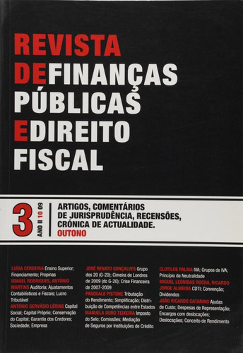 Revista De Financas P. Direito Fiscal - Vol. 3, De Editora Almedina. Editora Almedina, Capa Mole Em Português, 2021