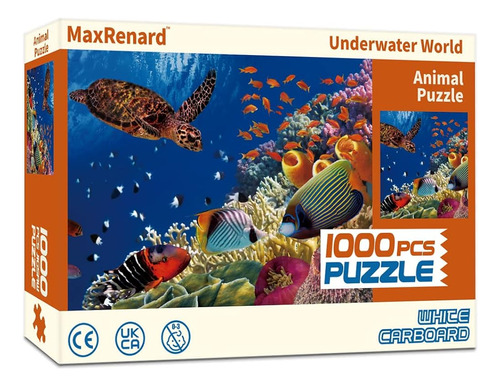 Maxrenard Game 1000 Pieces Jigsaw Underwater World With Glue