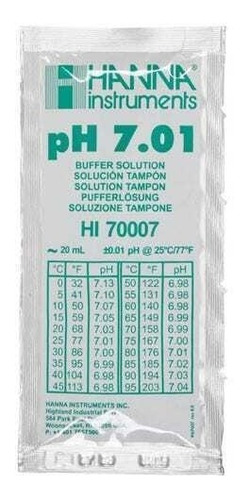 Solución Calibración Ph 7.01 Hi70007 Buffer Hanna 100u