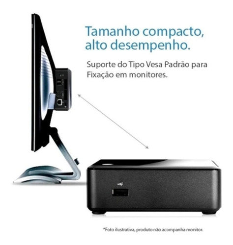 Computador Mini Cpu Nuc Intel Core I7 8gb Ssd 120gb Wifi