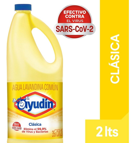 Agua Lavandina Clásica Ayudin X2 L Elimina Virus Y Bacterias