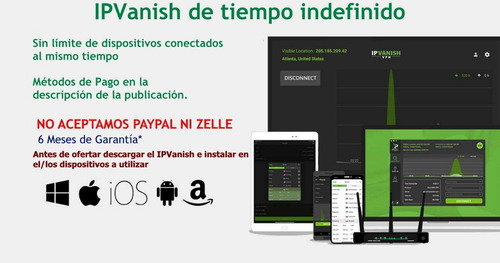 Imagen 1 de 6 de Ipvanish Vpn Tiempo Indefinido - Leer Descripción