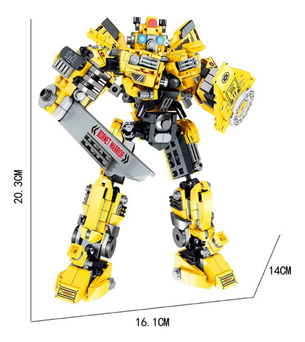 Bloques De Construcción Transformable Optimus Robot Autobot Cantidad de piezas 741