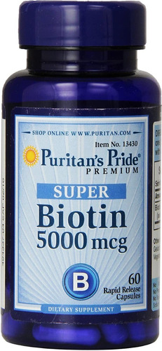 Puritans Pride Biotin 5000mcg 60 Capsules