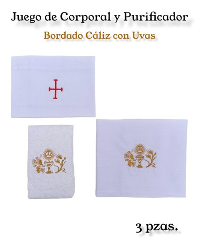 Juego Depurificador Y Corporal Bordado Liturgico | Meses sin intereses Juego Depurificador Y Corporal Bordado Liturgico | Meses sin intereses