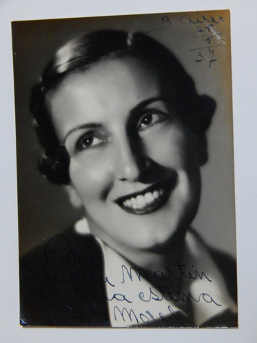 Fotografia Firmada Lely Morel Vedette Argentina (Usado)