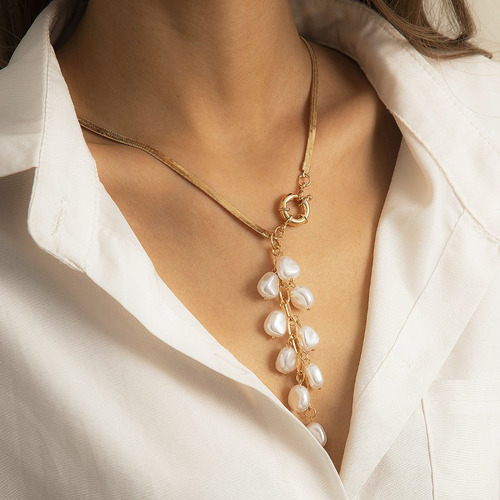 Collar De Perlas De Imitación Barrocas De Estilo Palaciego