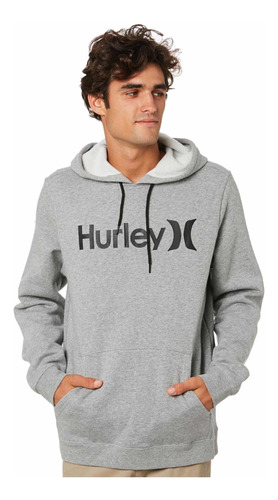 En Stock Abfa Shop Polera Hurley Logo Capucha Gris Plomo