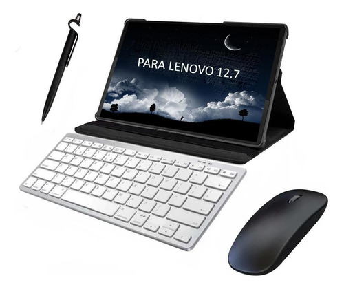 Capa Para Tab Lenovo P12 Teclado + Mouse + Película + Caneta
